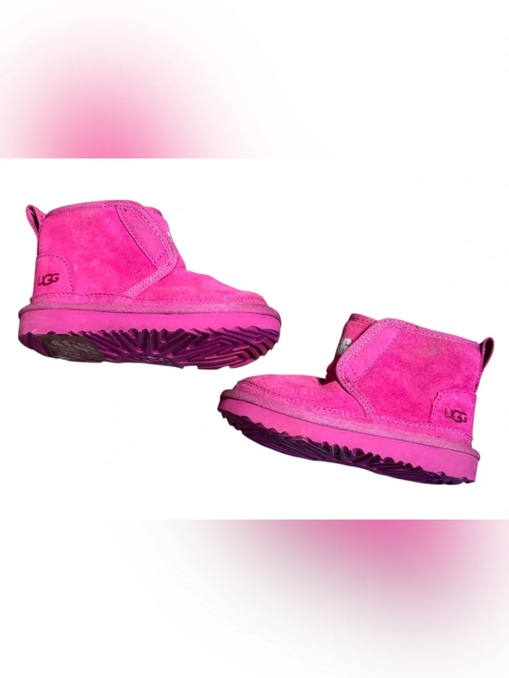 vibrant pink UGG Toddler Neumel EZ-Fit chukka boots SZ 8